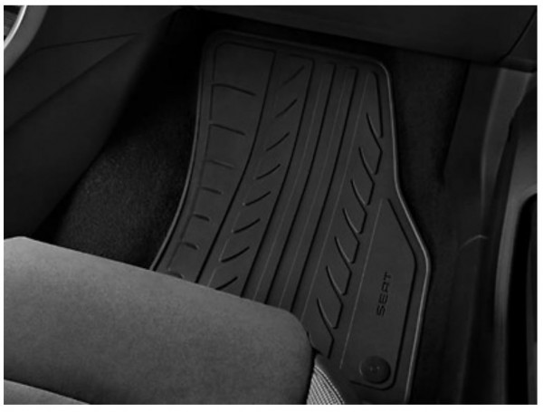 SEAT Ibiza / Arona Gummi Fußmatte 4er Set, schwarz, Reifenprofil