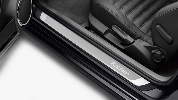 Volkswagen Einstiegsleisten aus Edelstahl mit Schriftzug - Käfer - für VW Beetle