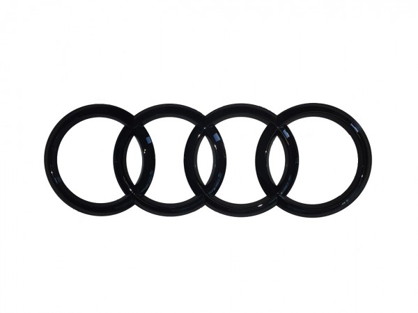 Original Audi Zeichen, schwarz-glänzend - aus Optik Paket schwarz für Audi Q3 ab 2019