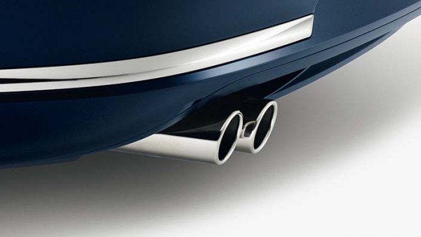Volkswagen Endschalldämpferblende aus Edelstahl, 2x 76mm für Tiguan, Passat, Passat CC
