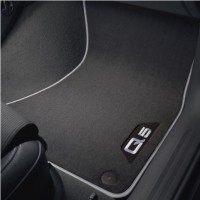 Textilfußmatten Premium Audi Q5 8R vorne und hinten, schwarz/silbergrau MJ 2009 - 2017