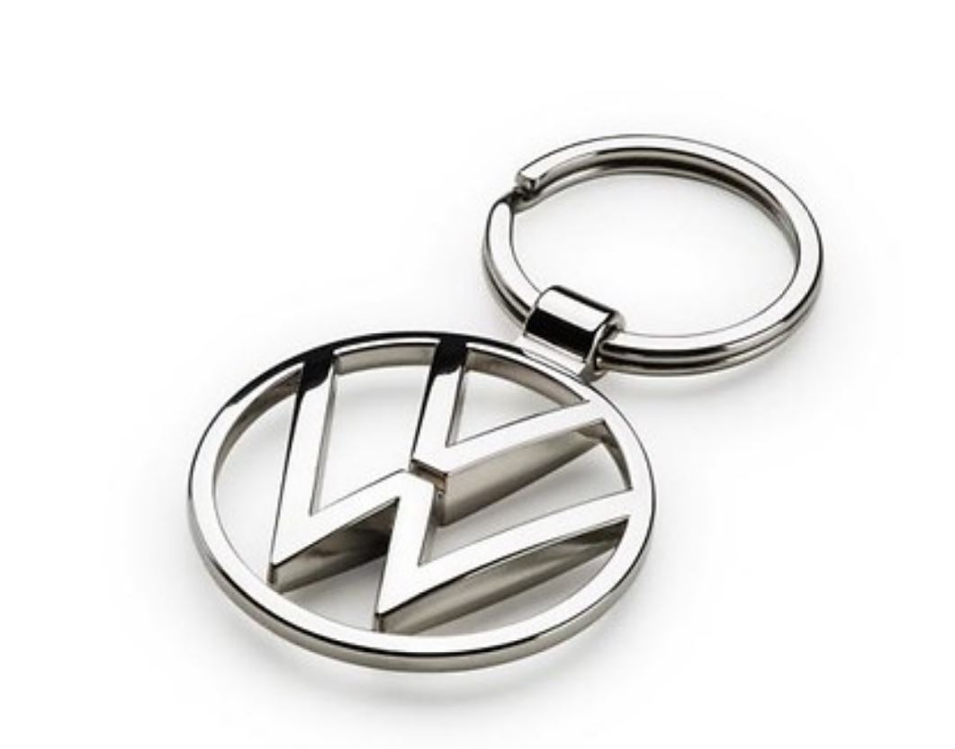Chrom Schlüsselanhänger Original VW Schlüssel Emblem Anhänger mit VW Logo 
