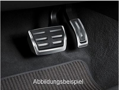 Audi Pedalkappen Edelstahl Nachrüstsatz A1 A3 Q2 Q3 TT für Automatikgetriebe