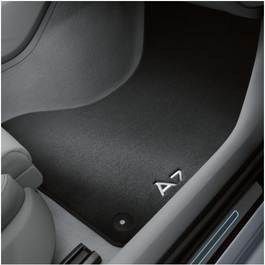 Audi Textilfußmatten Premium für vorne und hinten, schwarz/silbergrau A7