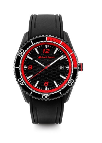 Audi Sport Uhr schwarz/rot