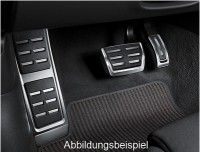 Edelstahl Pedalkappen mit Fußstütze Audi Q7 4M ab MJ 2016
