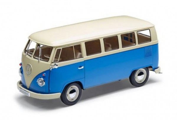 Volkswagen T1 Bus, Modellauto 1:18, Blau-Weiß
